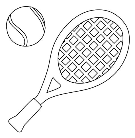 Kleurplaat tennis .